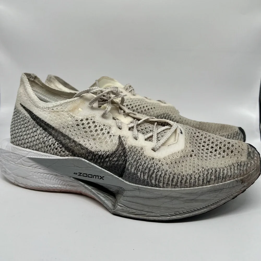 Nike ZoomX Vaporfly Next% 3 White Silver Running Shoes DV4129-100 Mens 10.5 race